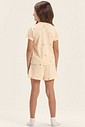 Pijama Feminino Infantil Manga Curta Com Shorts