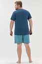 Pijama Masculino Manga Curta Com Bermuda Plus Size