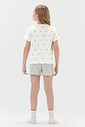 Pijama Feminino Infantil Manga Curta Com Shorts