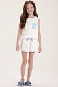 Pijama Infantil Feminino Regata Com Shorts