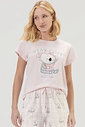 Pijama Feminino Manga Curta Com Short