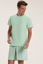 Pijama Masculino Manga Curta Com Bermuda