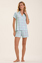 Pijama Feminino Manga Curta Americano Com Shorts