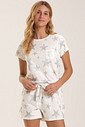 Pijama Feminino Manga Curta Com Shorts