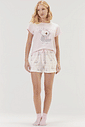 Pijama Feminino Manga Curta Com Short