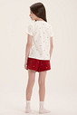 Pijama Infantil Feminino Manga Curta Com Shorts