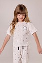 Pijama Feminino Infantil Manga Curta Com Calça Pijama Feminino Infantil Manga Curta Com Calça