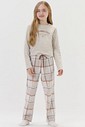 Pijama Feminino Infantil Manga Longa Com Calça