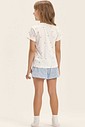 Pijama Feminino Infantil Manga Curta Com Shorts Pijama Feminino Infantil Manga Curta Com Shorts