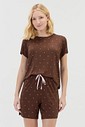 Pijama Feminino Manga Curta com Bermuda