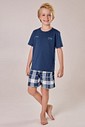 Pijama Masculino Infantil Manga Curta Com Bermuda