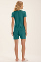 Pijama Feminino Manga Curta Com Bermuda