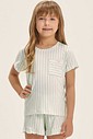 Pijama Feminino Infantil Manga Curta Com Shorts Pijama Feminino Infantil Manga Curta Com Shorts