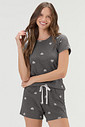 Pijama Feminino Manga Curta Com Shorts