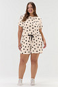 Pijama Feminino Manga Curta Com Shorts Plus Size Pijama Feminino Manga Curta Com Shorts Plus Size