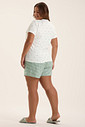 Pijama Feminino Manga Curta Com Shorts Plus Size