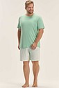 Pijama Masculino Plus Size Manga Curta Com Bermuda Pijama Masculino Plus Size Manga Curta Com Bermuda