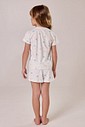 Pijama Feminino Infantil  Manga Curta Com Shorts