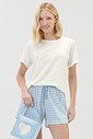Pijama Feminino Manga Curta Com Shorts