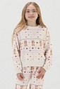 Pijama Feminino Infantil Manga Longa Com Calça Pijama Feminino Infantil Manga Longa Com Calça