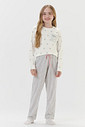 Pijama Feminino Infantil Manga Longa Com Calça Pijama Feminino Infantil Manga Longa Com Calça