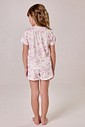 Pijama  Feminino Infantil  Manga Curta Com Shorts