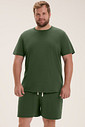 Pijama Masculino Manga Curta Com Bermuda Plus Size