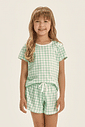 Pijama Feminino Infantil Manga Curta Com Shorts Pijama Feminino Infantil Manga Curta Com Shorts