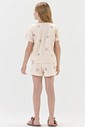 Pijama Feminino Infantil Manga Curta Com Shorts Pijama Feminino Infantil Manga Curta Com Shorts