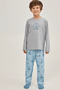 Pijama Masculino Infantil Manga Longa Com Calça