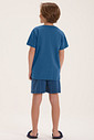 Pijama Masculino Infantil  Manga Curta Com Bermuda