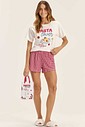 Pijama Feminino Manga Curta Com Shorts