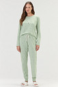 Pijama Feminino Manga Longa Com Calça