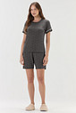 Pijama Feminino Manga Curta Com Bermuda