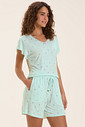Pijama Feminino Manga Curta Com Shorts