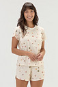 Pijama Feminino Manga Curta Com Shorts