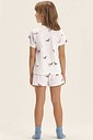 Pijama Feminino Infantil Manga Curta Com Shorts
