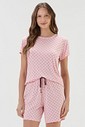 Pijama Feminino Manga Curta com Bermuda