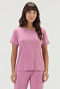 Pijama Feminino Manga Curta Com Calça Capri Pijama Feminino Manga Curta Com Calça Capri