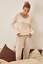 Pijama Feminino Manga Longa Com Calça Pijama Feminino Manga Longa Com Calça