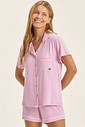 Pijama Feminino Manga Curta Americano Com Shorts Pijama Feminino Manga Curta Americano Com Shorts