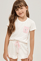 Pijama Feminino Infantil Manga Curta Com Short Pijama Feminino Infantil Manga Curta Com Short