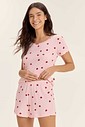 Pijama Feminino Manga Curta Com Shorts