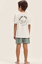 Pijama Masculino Infantil Manga Curta Com Bermuda Pijama Masculino Infantil Manga Curta Com Bermuda