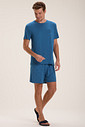 Pijama Masculino Manga Curta Com Bermuda