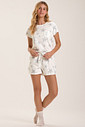 Pijama Feminino Manga Curta Com Shorts