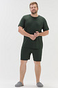 Pijama Masculino Manga Curta Com Bermuda Plus Size