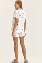 Pijama Feminino Manga Curta Americano Com Shorts