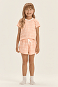 Pijama Feminino Infantil Manga Curta Com Shorts Pijama Feminino Infantil Manga Curta Com Shorts