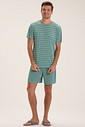 Pijama Masculino Manga Curta Com Bermuda